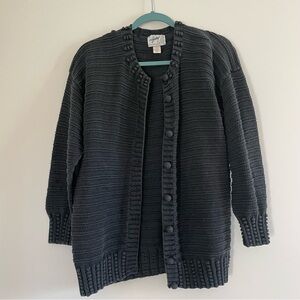 Hellet Made in Peru 100% Pima Cotton Hand Knit Cardigan Women’s Size